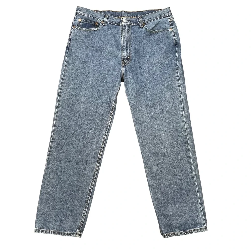 Levi's Blue 550 Relaxed Fit Tapered Leg Denim Jeans Mens 38x31